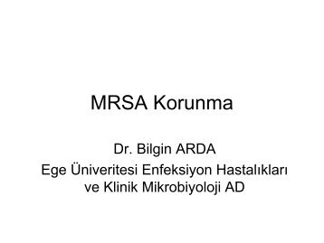 MRSA Korunma - EKMUD