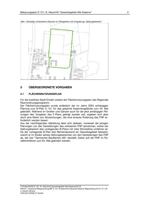 BP D 151 III Abschnitt Gewerbe - Stadt Emden