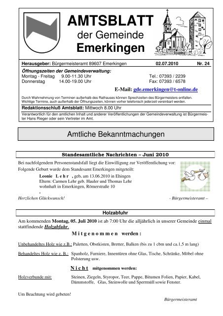 1501 KB - Gemeinde Emerkingen