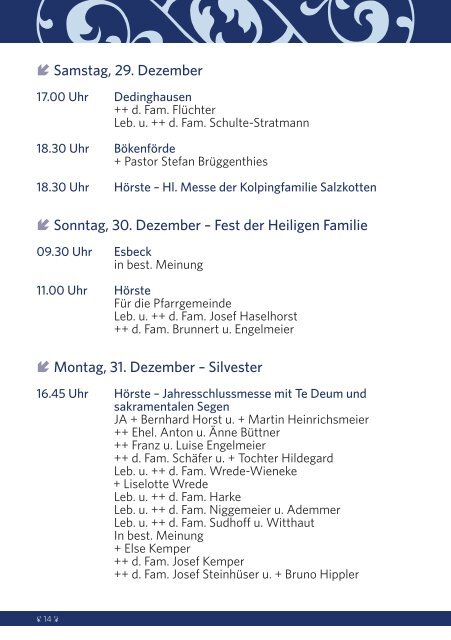 Der komplette Weihnachtspfarrbrief als PDF-Datei ... - in Bökenförde