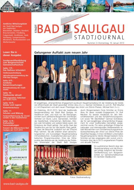 Stadtjournal Ausgabe 2/2013 - Stadt Bad Saulgau