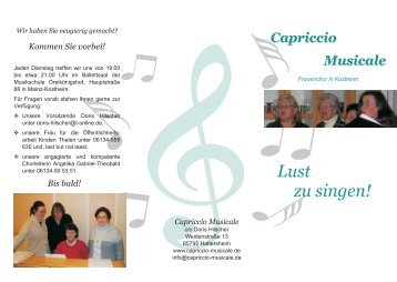 Lust zu singen! - Capriccio Musicale