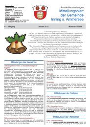 Mitteilungsblatt (PDF) - Gemeinde Inning a. Ammersee