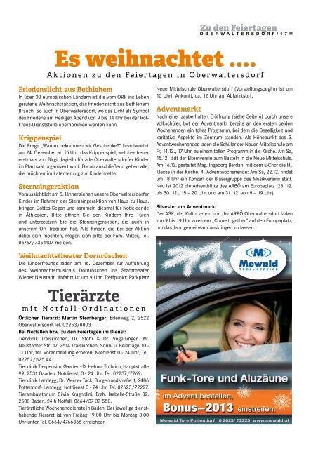 Oberwaltersdorfer Amtsblatt 4/2012 - Marktgemeinde Oberwaltersdorf