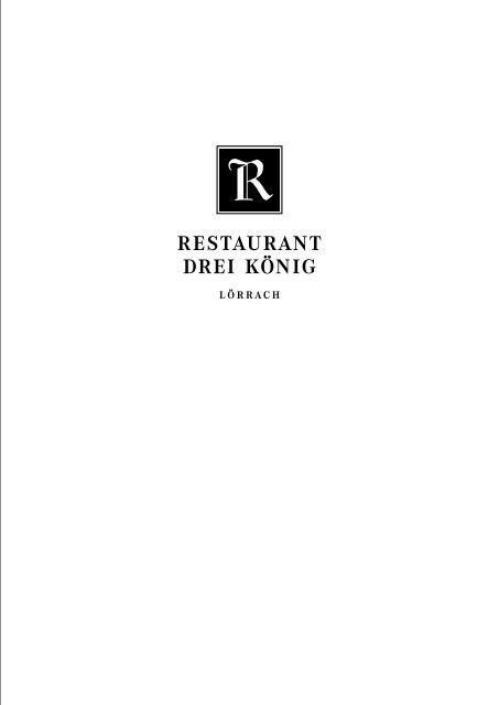 Restaurant Drei König Speisekarte, November 2012