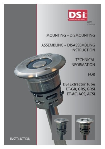 Mounting Instruction ET-AC, ACS, ACSI,GR, GRS - DSI | Dispense ...