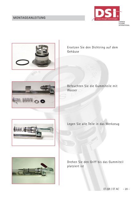 Montageanleitung ET-AC, ACS, ACSI,GR, GRS, GRSI