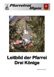 Leitbild der Pfarrei Drei Könige, Januar 2012 - Gemeinde Illgau