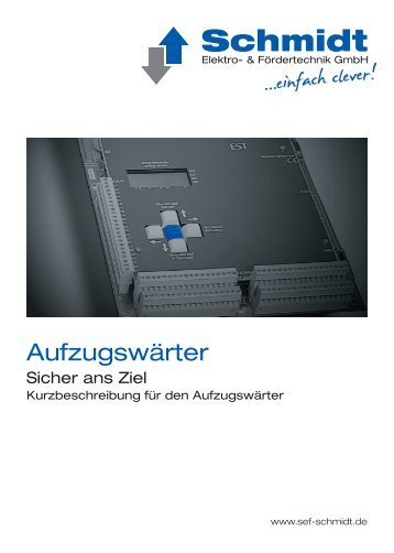 Kurzbeschreibung für Aufzugswärter