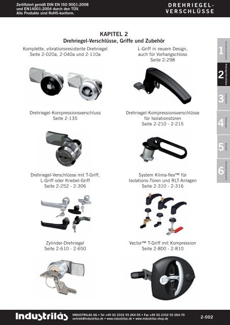 Kapitel 2: Drehriegel, Drehriegel-Verschlüsse und ... - Industrilas AG