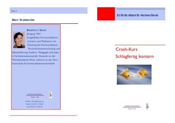 Crash-Kurs "Schlagfertig kontern" - Individuelle Kommunikation