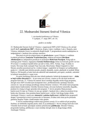 22. Mednarodni literarni festival Vilenica