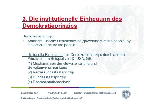 Folie Block 3 - Lehrstuhl für Vergleichende Politikwissenschaft ...