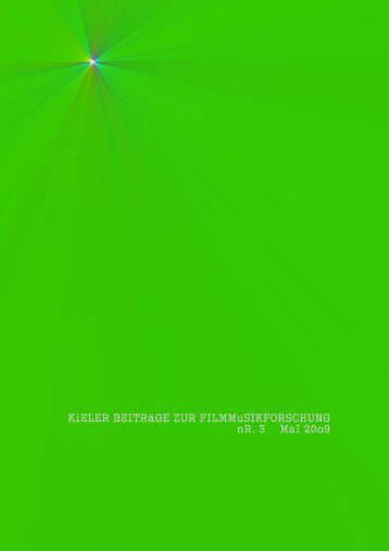 Download Kieler Beiträge zur Filmmusikforschung 3, Mai 2009