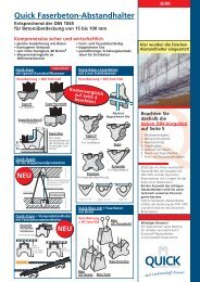 Abstandhalter Einzelseiten - Quick Bauprodukte GmbH