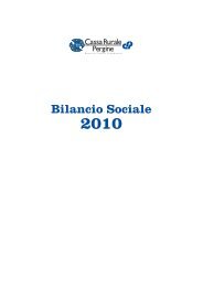 Scarica e leggi il Bilancio sociale 2010 - Cassa Rurale di Pergine ...
