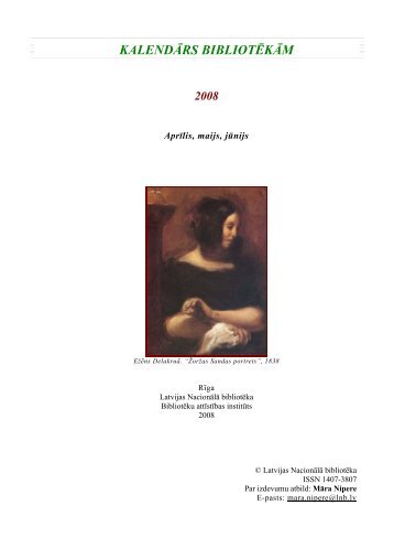 kalendārs bibliotēkām 2008 - Academia