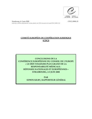 COMITÉ EUROPÉEN DE COOPÉRATION JURIDIQUE (CDCJ ...