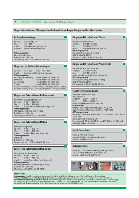 Bekanntmachungen - Stadt Emmendingen