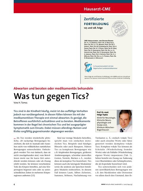 Was tun gegen Tics? - InteressenVerband Tic und Tourette Syndrom ...