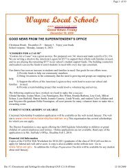 Good News Friday - Wayne-Local Schools