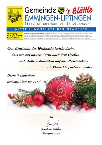 Das Geheimnis der Weihnacht besteht darin, dass wir auf unserer ...