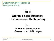 Offene und verdeckte Gewinnausschüttungen - gottschalk ...