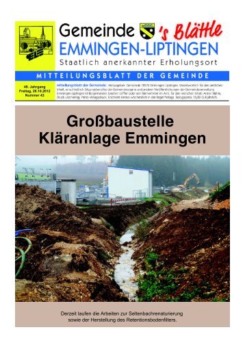 Großbaustelle Kläranlage Emmingen - Emmingen-Liptingen