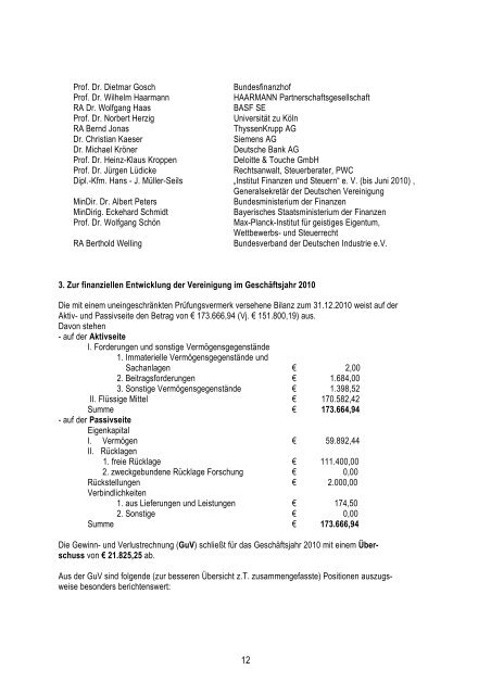 Protokoll - Deutsche Vereinigung für Internationales Steuerrecht