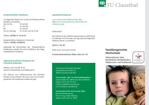 Familiengerechte Hochschule - Familien an der TU Clausthal