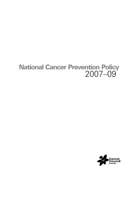 National Cancer Prevention Policy - Tobacco Control Supersite