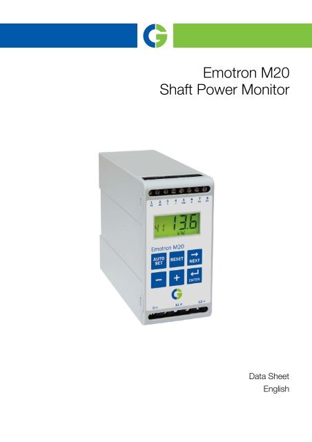 Emotron M20 Shaft Power Monitor