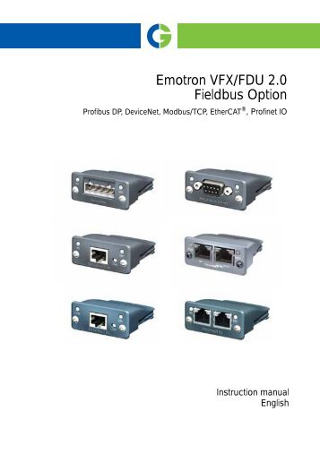 Emotron VFX/FDU 2.0 Fieldbus Option