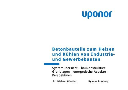 Betonbauteile zum Heizen und Kühlen von Industrie und Kühlen ...