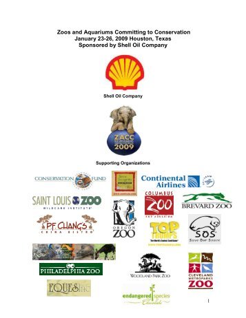 Zoos and Aquariums Committing to Conservation ... - zacc conference