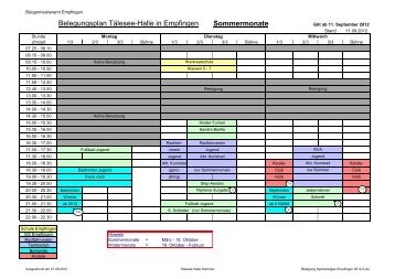 Belegungsplan Übungsbetrieb Tälesee-Halle (2012) - Gemeinde ...