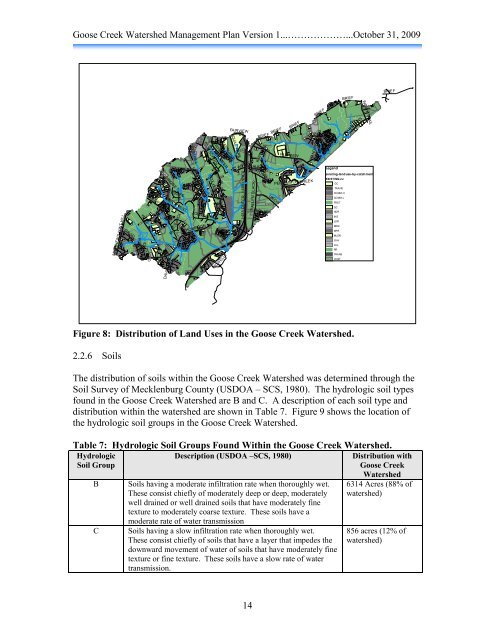 Goose Creek Watershed Management Plan Version - Charlotte ...