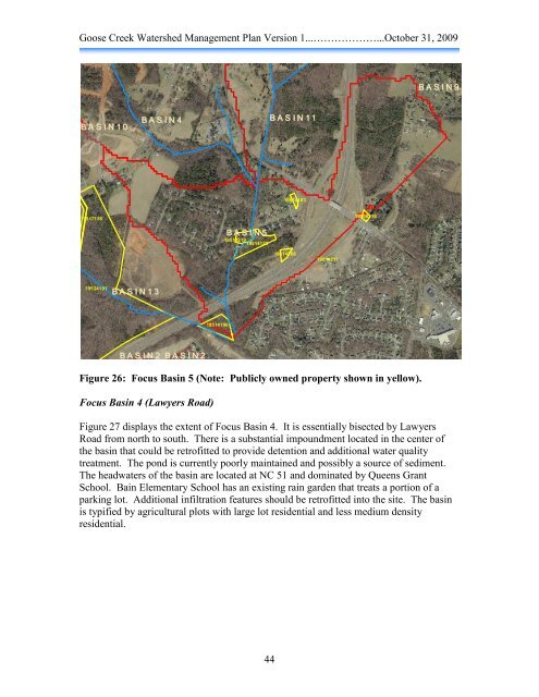 Goose Creek Watershed Management Plan Version - Charlotte ...