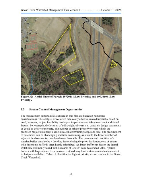 Goose Creek Watershed Management Plan Version - Charlotte ...