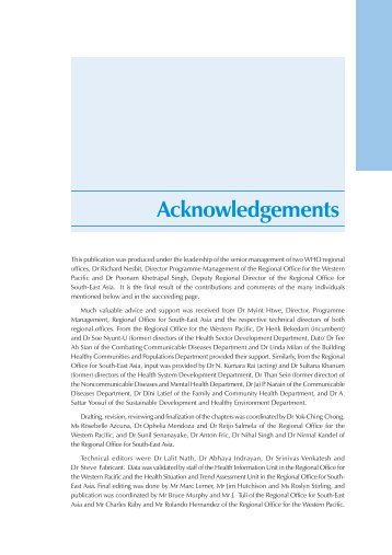 Acknowledgements pdf, 40kb - WHO Western Pacific Region