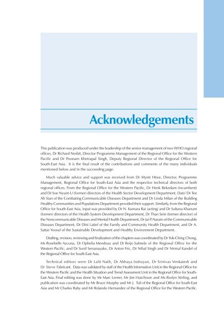 Acknowledgements pdf, 40kb - WHO Western Pacific Region