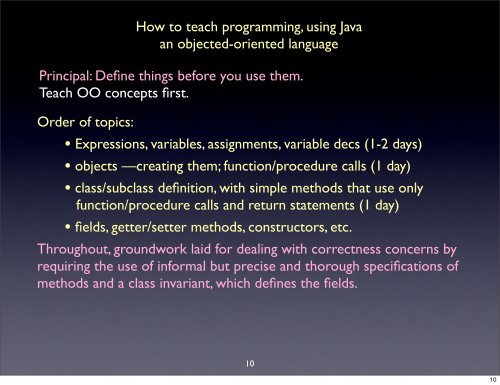 Education in Programming David Gries Dr. rer ... - Cornell University