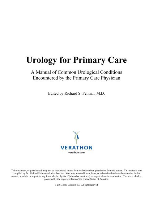 Urology For Primary Care Verathon 8069