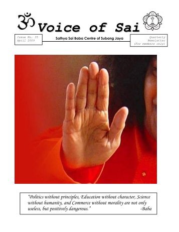 Voice of Sai - Sathya Sai Baba Central Council of Malaysia