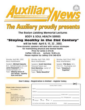901-Auxiliary News 12/2001 (Page 2) - Hôpital général juif