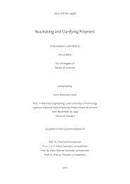 Nucleating and Clarifying Polymers - Polymer Technology