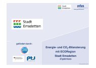 und CO2-Bilanzierung mit ECORegion Ergebnisse - in der Stadt ...