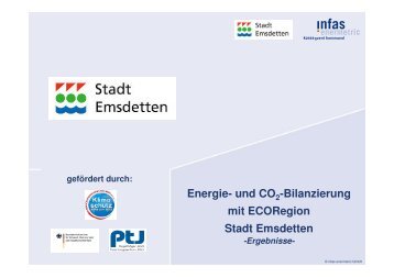 und CO2-Bilanzierung mit ECORegion Ergebnisse - in der Stadt ...