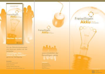 Flyer zum Freiwilligen-Akku - in der Stadt Emsdetten