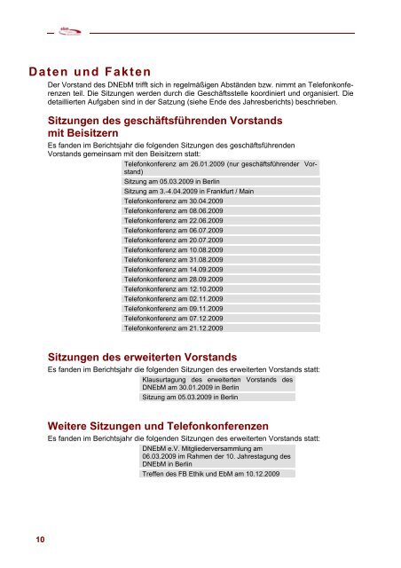 Jahresbericht 2009 - Deutsches Netzwerk Evidenzbasierte Medizin eV